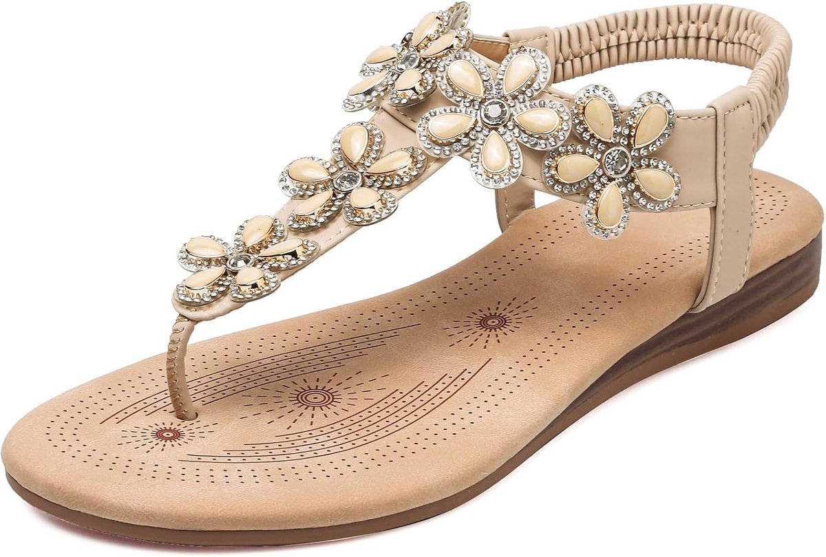 Modieuze Sandalen Dames Teenslipper Zomer Platte Sandaal Comfortabele voor Dagelijks Gebruik maat 36-42