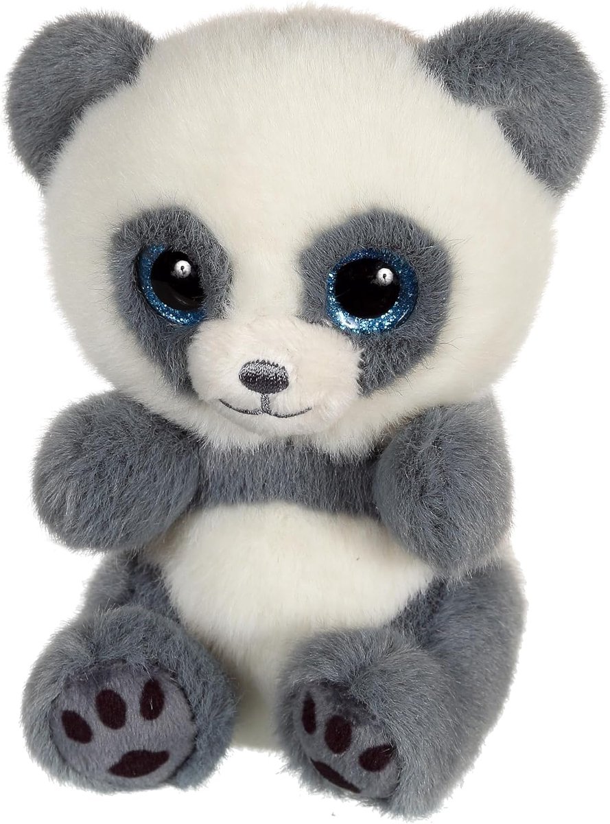 Pluche dier - Panda PING > leigrijs - 13 cm