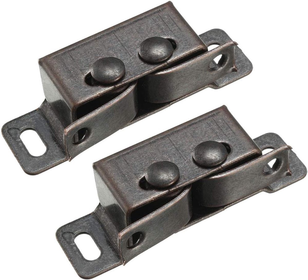 Kast, retro, ijzer, kogeldeur met dubbele sluiting, koperkleurig 2pcs