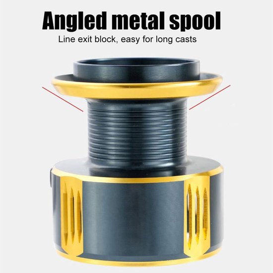 Reel, gladde vismolens met dubbele tuimelarm, 5,2:1 RPM verhouding vishandvat voor linker- en rechterhand — afbeelding 2