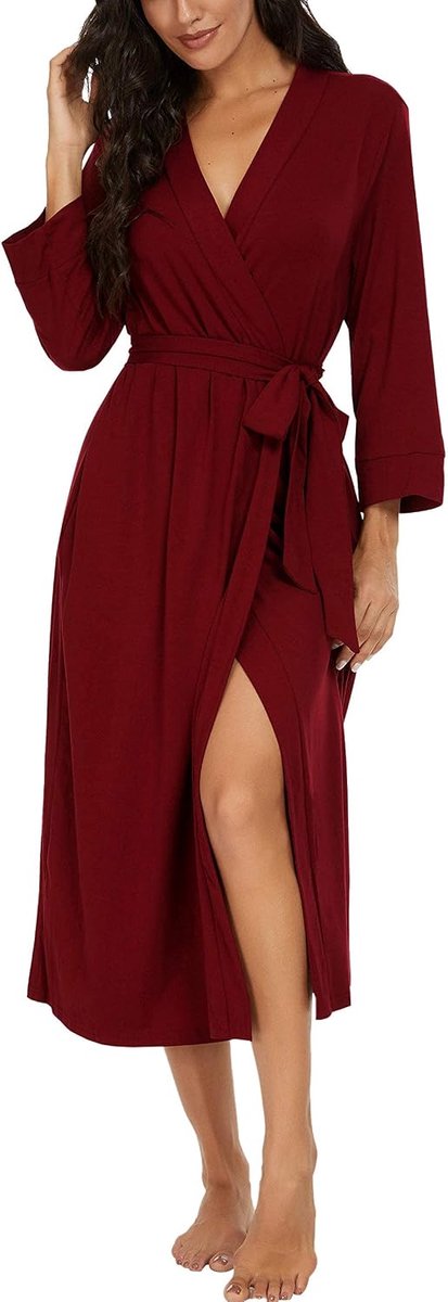 Lange of korte badjas voor vrouwen, gebreide kimono gewaden, zachte badjassen, informele damesloungekleding