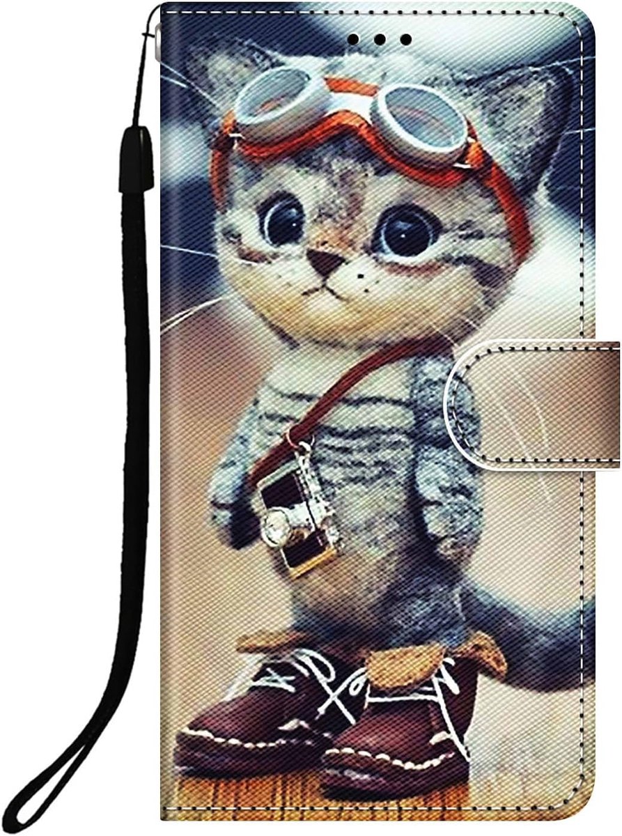Portemonnee-hoesje voor Samsung Galaxy A56 5G Lederen Hoesje voor Galaxy A56 5G Patroon Ontwerp met Creditcardhouder RFID Blokkering Magnetische Schokbestendige Beschermhoes Cover -