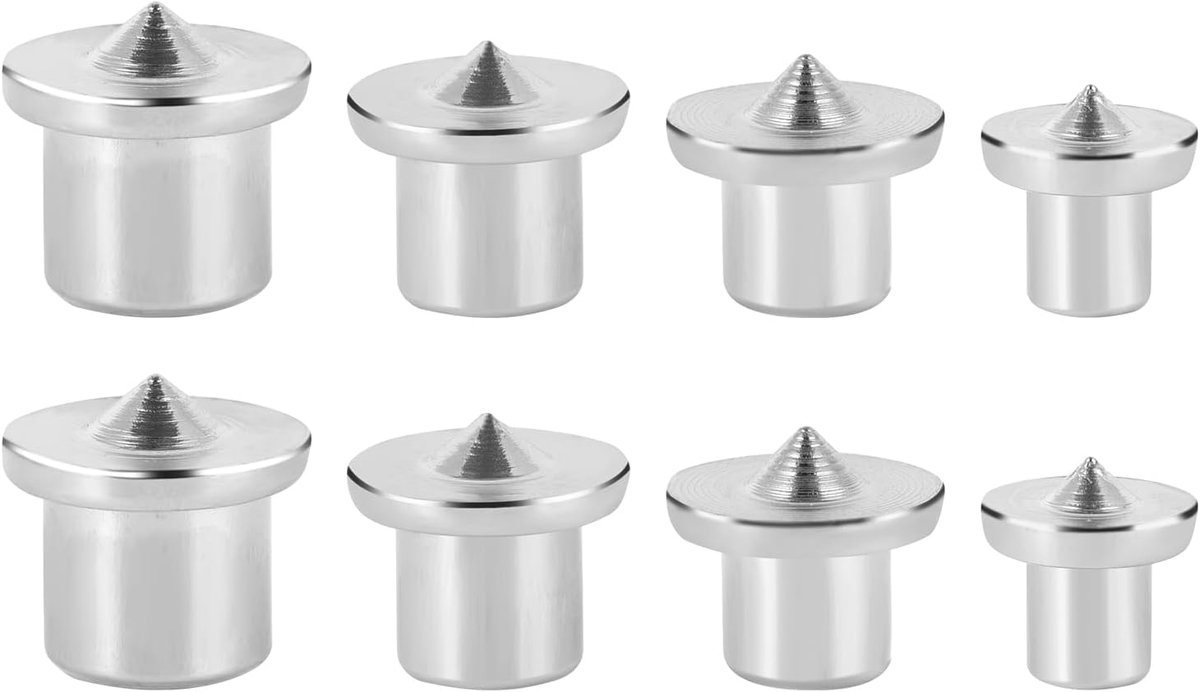 8 stuks houten pluggen set 6/8/10/12 mm, centreerpunten, plughulp, duimgat, pluggenonderzetter, boorgereedschap