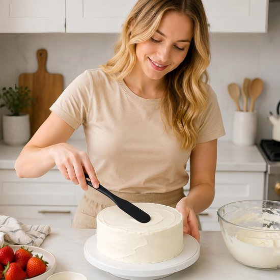 Spatels, siliconen deegschraperset voor keuken, bakken en koken, antiaanbakschraper, eendelig design met ophanggat, hittebestendig, flexibel en duurzaam voor deeg, crème en sauzen — afbeelding 5