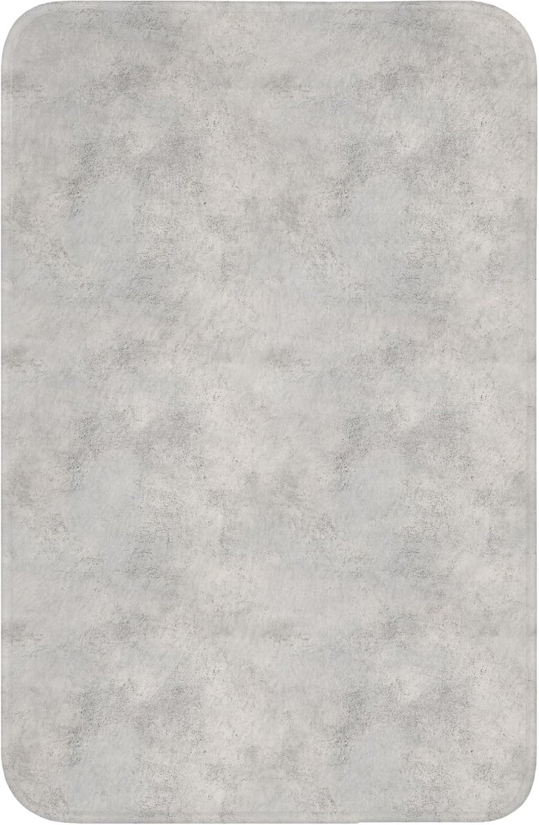 Badmat Rechthoekig 40x60 cm Badkamer Accessoires Bath Mat Anti Slip Wc Memory Foam Wasbaar Zacht Bathroom Toilet Mats Washable Grijs - Beton - Industrieel