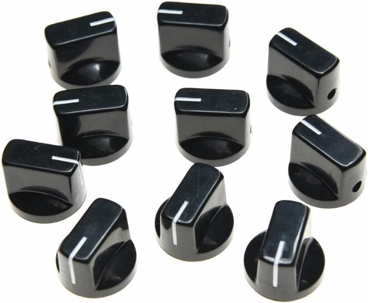 Dopro 10 stuks gitaarversterker signaal effect pedaal met knopenset. Zwart