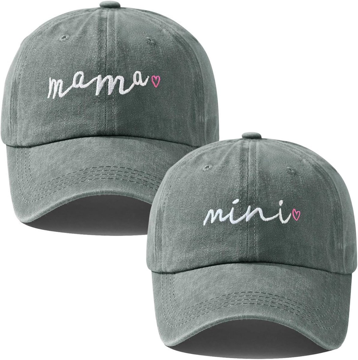2 Stks Mama en Mini Hoeden Geborduurde Verstelbare Ouder-Kind Baseball Caps Mom en Me Bijpassende Hoed Set