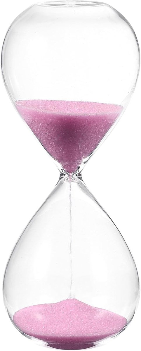 15 minuten zandtimer, zandhorloge, uurglas, zandloper, timer, klok voor woonkamer, thuiskantoor, restaurant, decoratie, roze