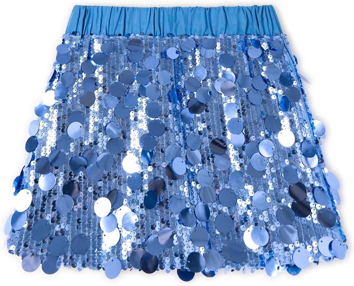 Modieuze paillettenrok voor meisjes, glinsterende pailletten, mini-rok, dans, verjaardag, prinses, feest, kinderen, rok voor meisjes