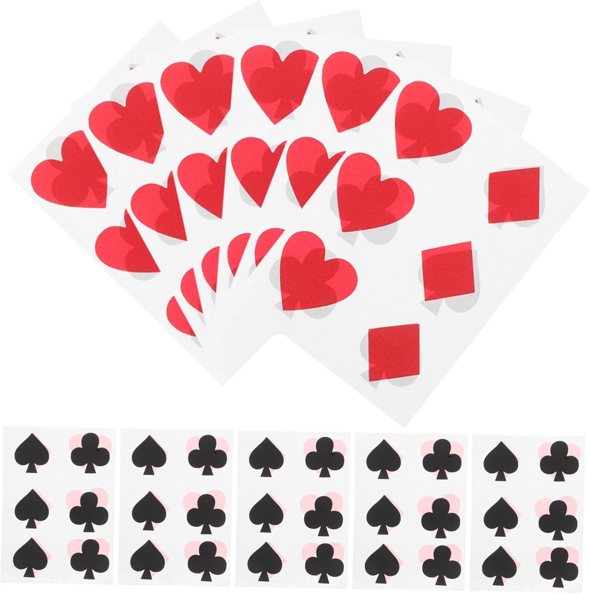 24-delige zelfklevende vintage speelkaartenstickers, waterdicht design, esthetische feestdecoratie voor verjaardag, bruiloft en familiefeest, sterke hechting, veelzijdig