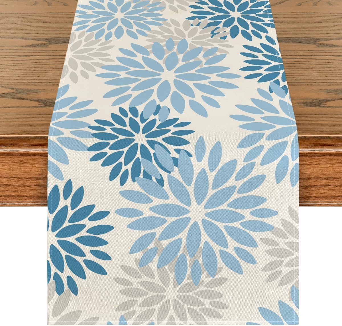 Mode Tafelloper Dahlia's winter-tafelloper, seizoensgebonden keukentafeldecoratie voor binnen en buiten, feestdagen, feestdecoratie, 40 x 240 cm