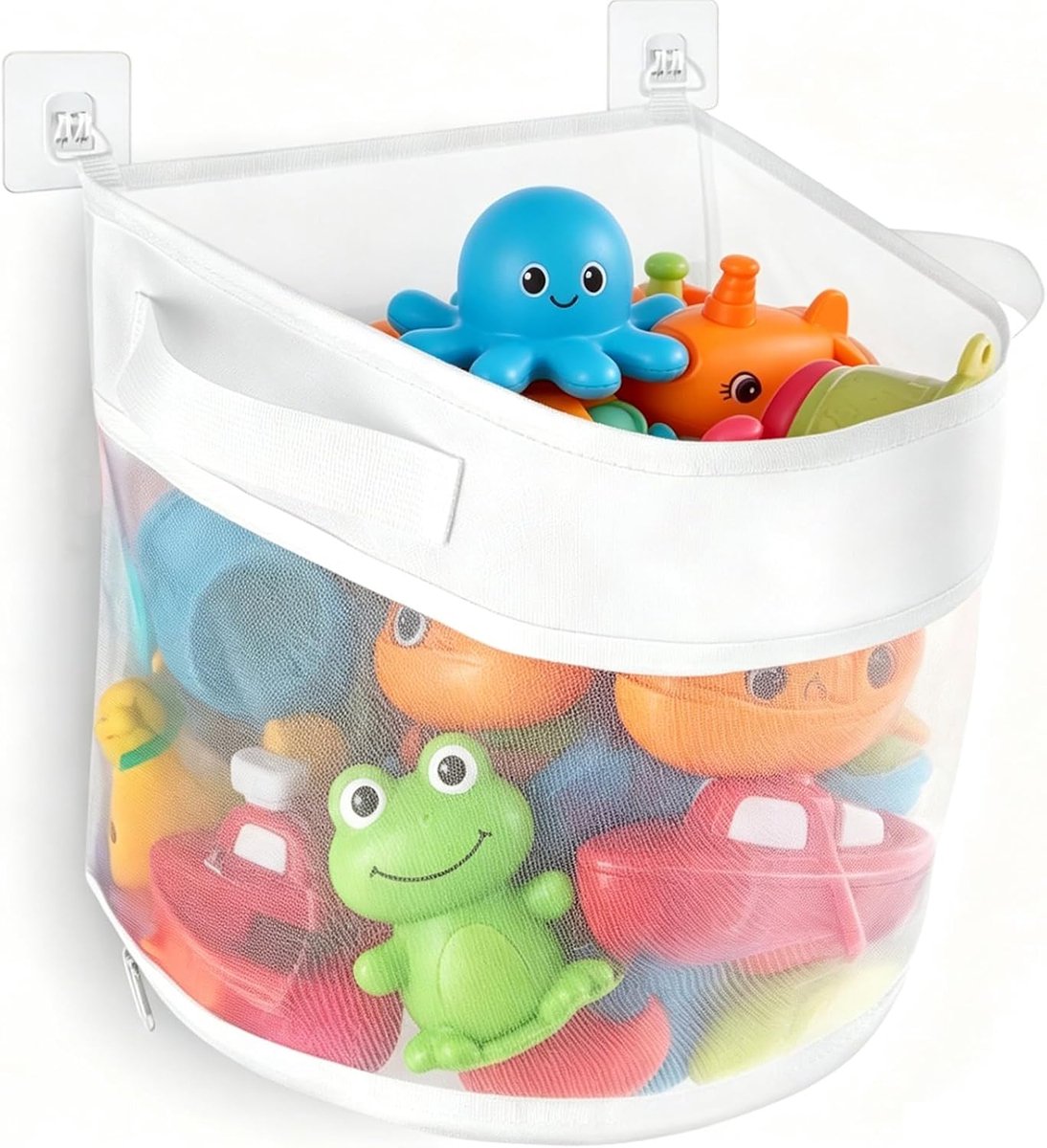 Opbergtas, nettas, sneldrogende badkamerorganizer voor babyspeelgoed, hangtas met grote capaciteit voor badkuip en badkamer