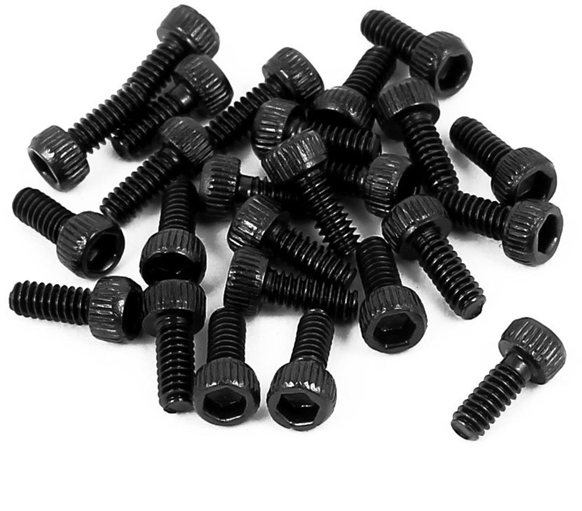 Sourcingmap M1.4x4mm 14.9 gelegeerd staal Hex Socket hoofd gekarteld cap schroef bout zwart 20st