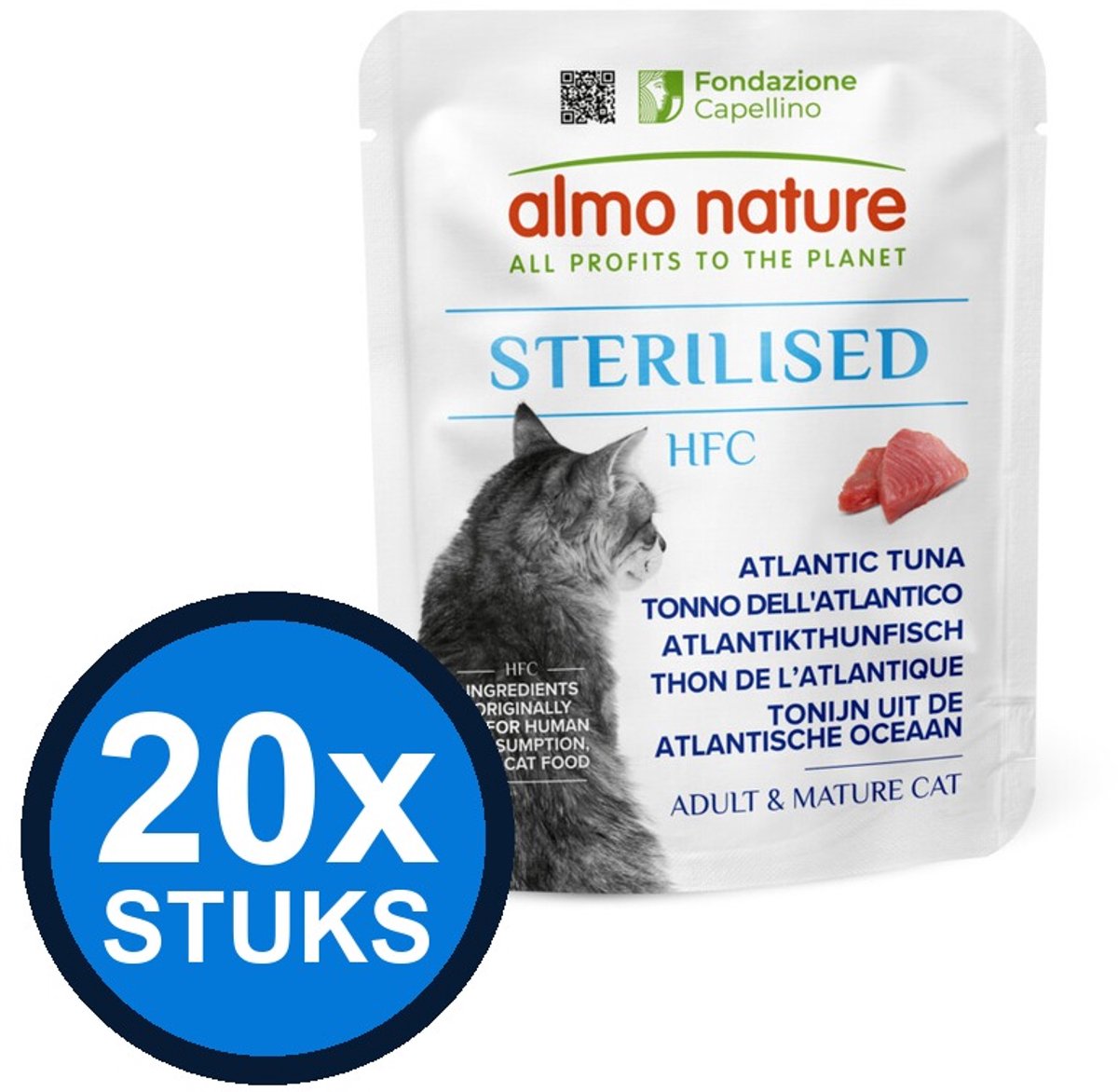 Almo Nature Almo Nature Holistic cat pouch sterilised tonijn 70gr