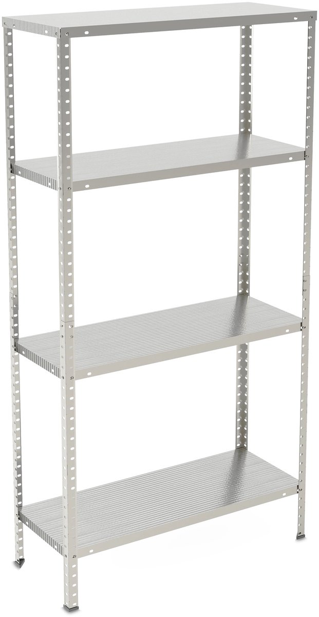 metaalrek - 75x150x30 cm - 2 stuks - zilver - metaal