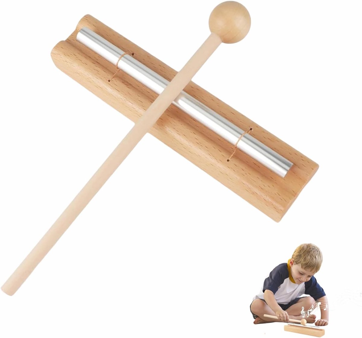 Chime Percussion Muziekinstrumenten Meditatie Klokken met geluid Monofoon Meditatie-instrument voor meditatie, yoga, gebed en cadeau