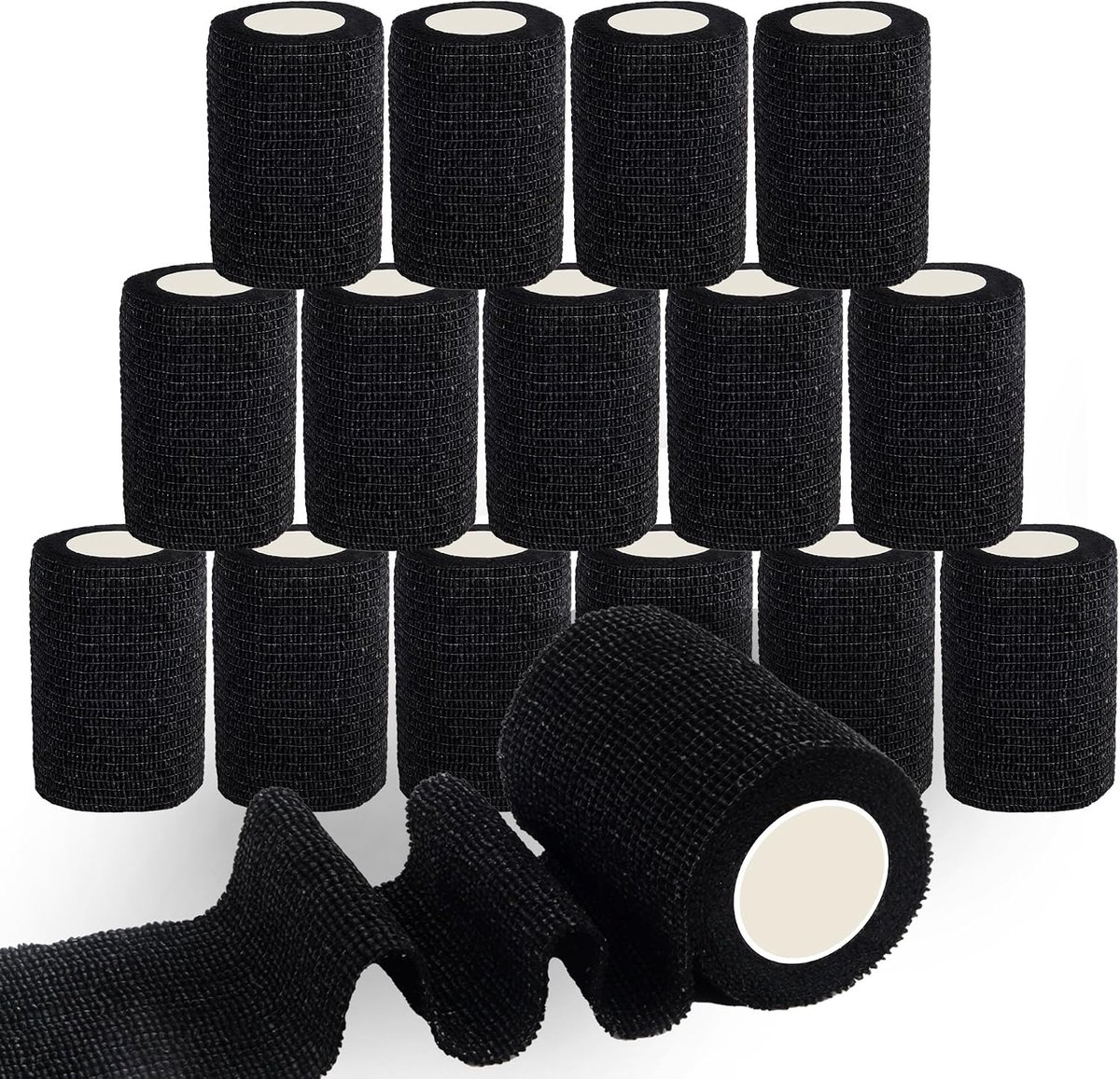 16 Rollen Zelfklevend Verband, 7.5 cm x 4.5 m, Verband Zelfklevend, Zelfhechtende Bandage, Elastische Zwachtel als Zelfklevend Verband, Zelfklevend Fixatieverband voor Sport En Dierenverzorging