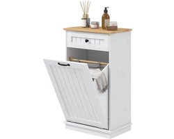 Badkamermeubel – Badkamerkast – Wasmand Meubel – Opbergmeubel – 54,5 Liter Wasmand – Gelakt MDF – Antislipvoetjes