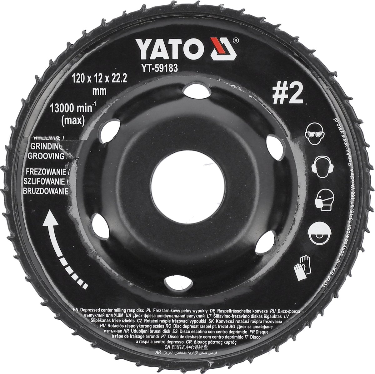 Universele Houtfreesschijf & Raspschijf voor Haakse Slijper - 120 mm - Asgat 22.2 mm - Max 13.000 RPM - Lichtgewicht Stalen Freesschijf voor Hout, Kunststof, Cellenbeton, Gipsplaat & Piepschuim - Houtsnijschijf