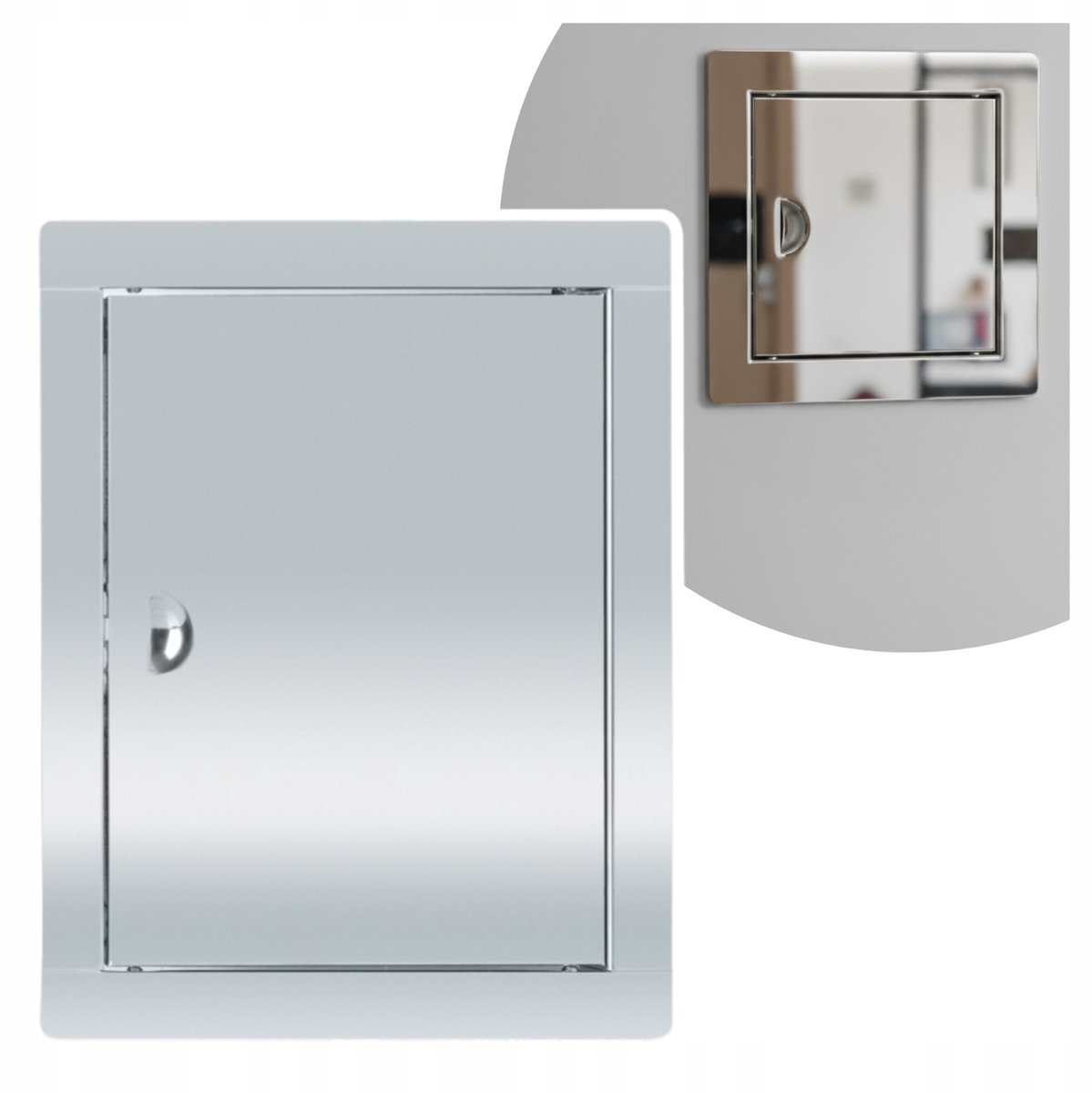 RVS Luik 20x25cm met Kliksluiting - Toegangsluik