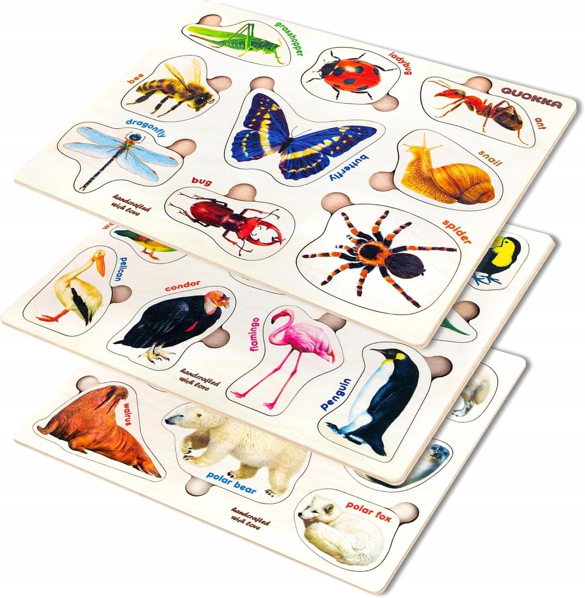 Houten Puzzels Dieren Educatief voor Kinderen vanaf 1 Jaar