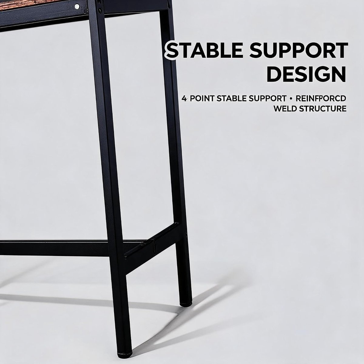 Hoge bartafel 100×40×90 cm, rechthoekig bruin eettafel, metaal‑hout, stoffen lade, houder voor wijnflessen & plank voor wijnglazen, voor keuken woonkamer eetkamer — cadeau in Cadeau-ideeën - foto 6