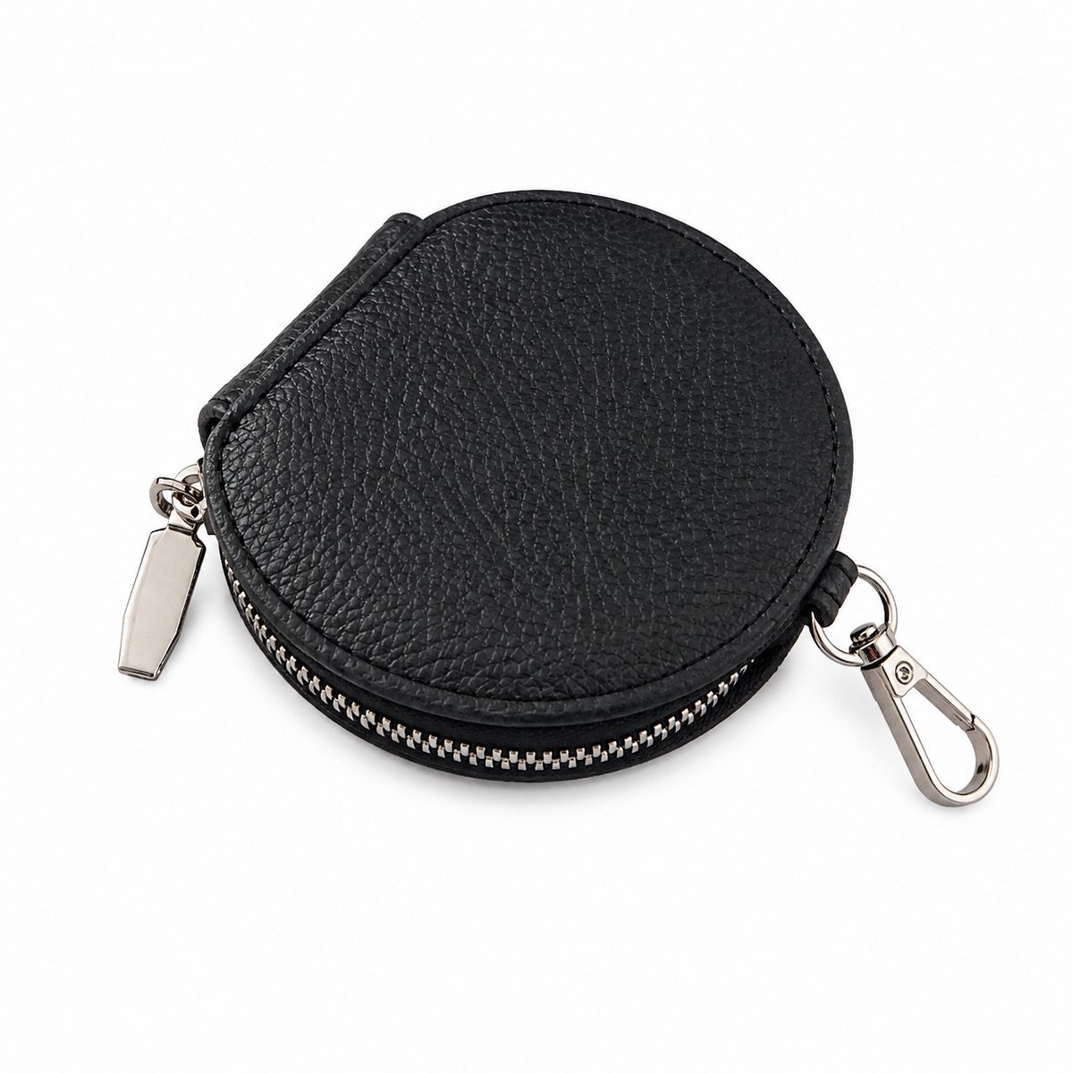 Bag Charm Telefoontasje - Zwart | Munt Portemonnee / Accessoire Tasje / Sleutelhanger | Kunstleder | 10 x 10 x 2,5 cm