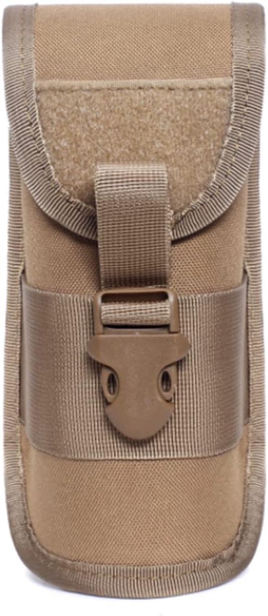 Brillenkoker Khaki van 600D Nylon - Stevige Beschermhoes met Gespsluiting voor Bril en Zonnebril - Schokbestendige Opbergbox voor Outdoor Gebruik