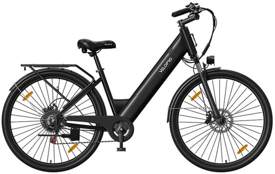 SmartAI C1 28 inch Elektrische Fiets - 250W Motor - 36V 13Ah Accu - Bereik tot 80km - Shimano 7-Snelheden - Max 25km/u - - Verende Voorvork -Elektrische stadsfietsen -Zwart — afbeelding 2