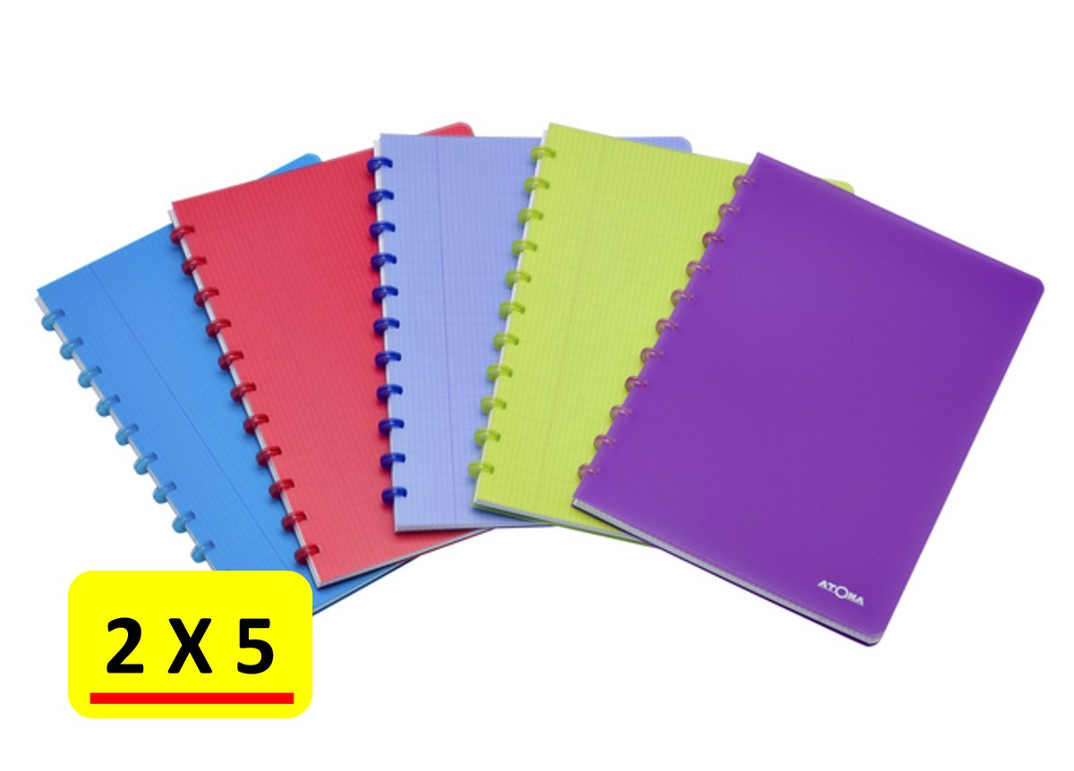 Schrift atoma a4 blanco 144blz pp assorti - 10 stuks