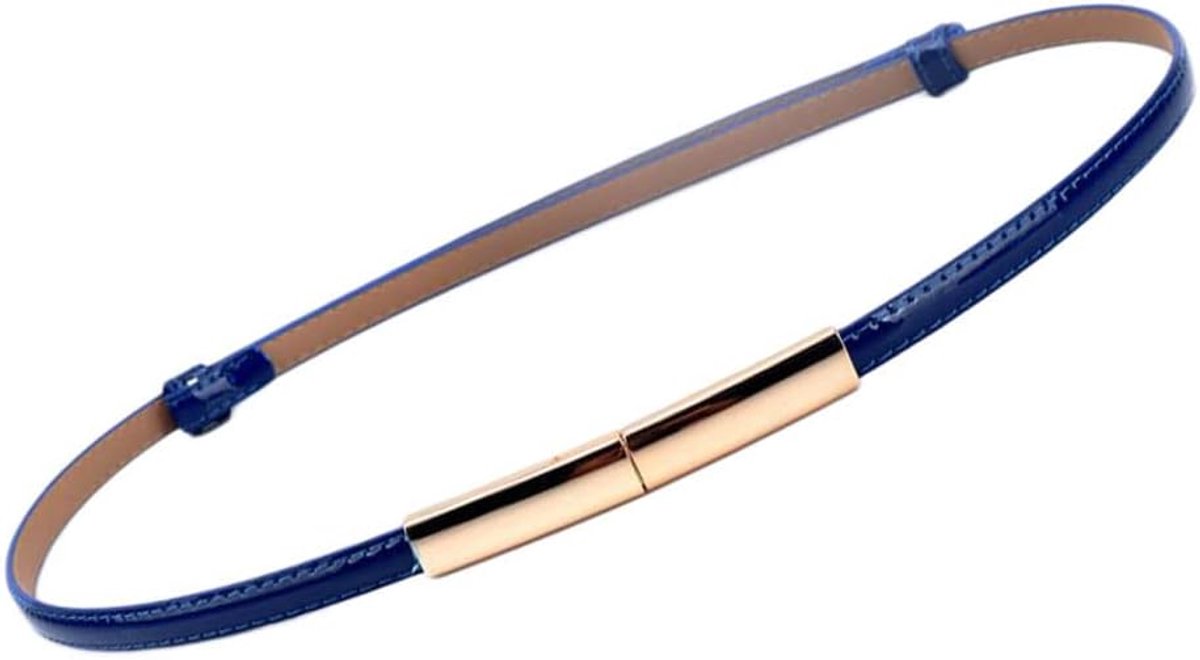 Dunne leren riem met metalen gesp dames jurk decoratieve riem tailleband