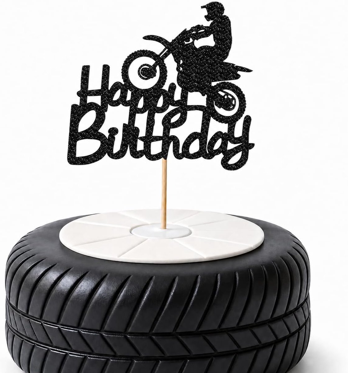 Taartdecoratie, motorfiets taarttopper voor mannen verjaardag