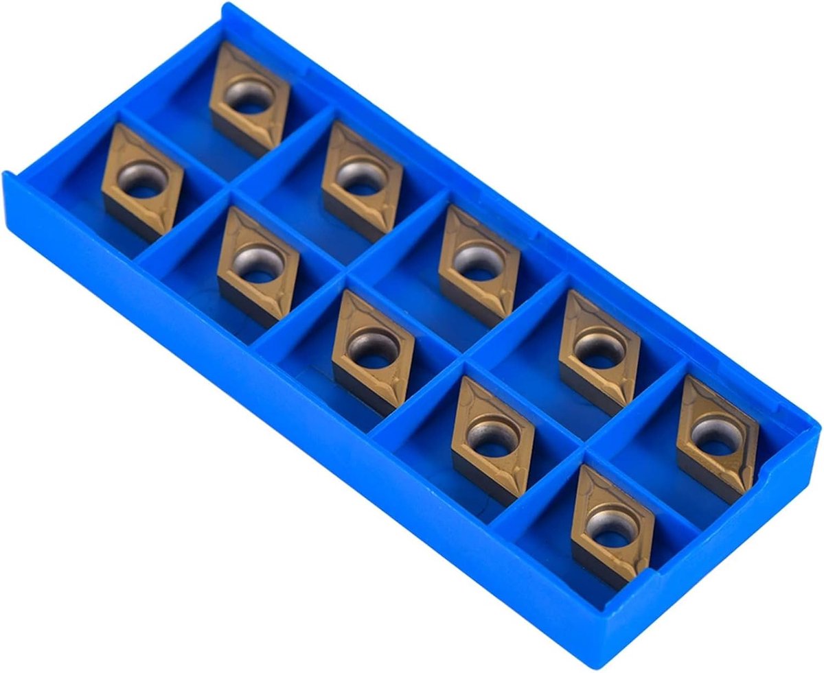 10 stuks CNC hardmetalen inzetsnijders, CNC freessets draaimachine freesinzetstukken draaigereedschap met doos DCMT11T304-HM YBC251