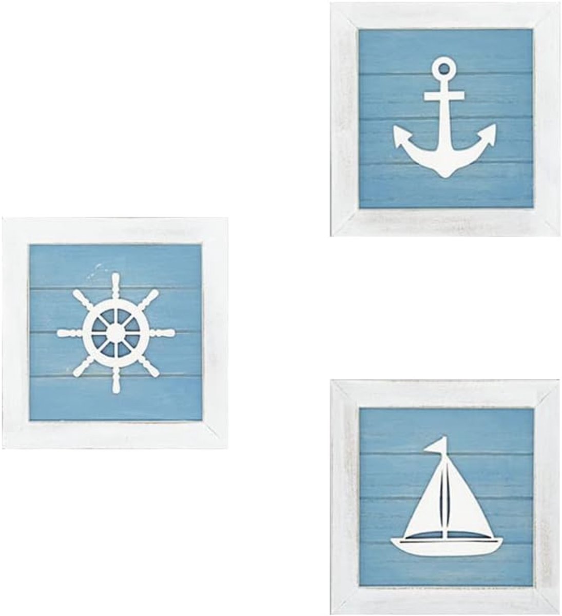 Oceaan Thema Strand Muur Decor 3D Wall Art met Zeester Zeeschelp Zand Dollar Vintage Strand Home Badkamer Decor