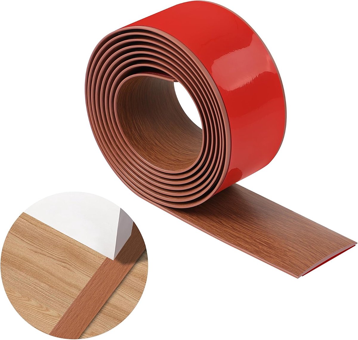 200 cm x 5 cm vloerovergangsstrips, PVC zelfklevende drempelstrips voor deuropeningen, waterdicht en slijtvast, tapijtdeurstrips, geschikt voor randen van deuren, ramen, vloeren