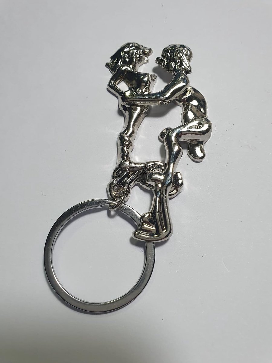 Dames en heren, 7 cm, grappig, beweegbaar, van staal, verschillende posities, zilver., Eén maat