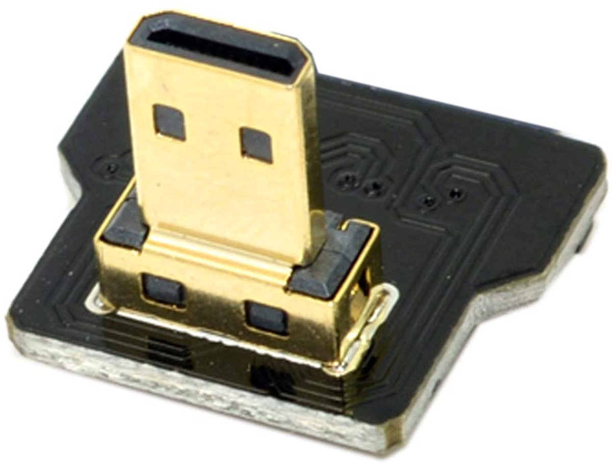 Micro HDMI Type D Mannetje onderaan Hoek 90 Graad voor FPV HDTV Multicopter Luchtfotografie