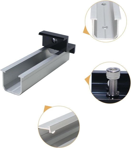4 stuks aluminium T-track lineaire rail met mini klem kit voor houtbewerking jig tafelzaag router boor pers — afbeelding 3