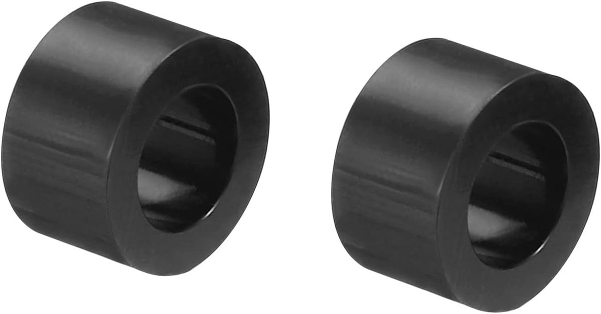 Ronde Spacer Wasmachine, 200 Pack Nylon 4,2 mm ID x 7 mm OD x 4 mm L voor M4 Schroeven Blok 3D Printer TV Wandmontage Stopcontact, Zwart