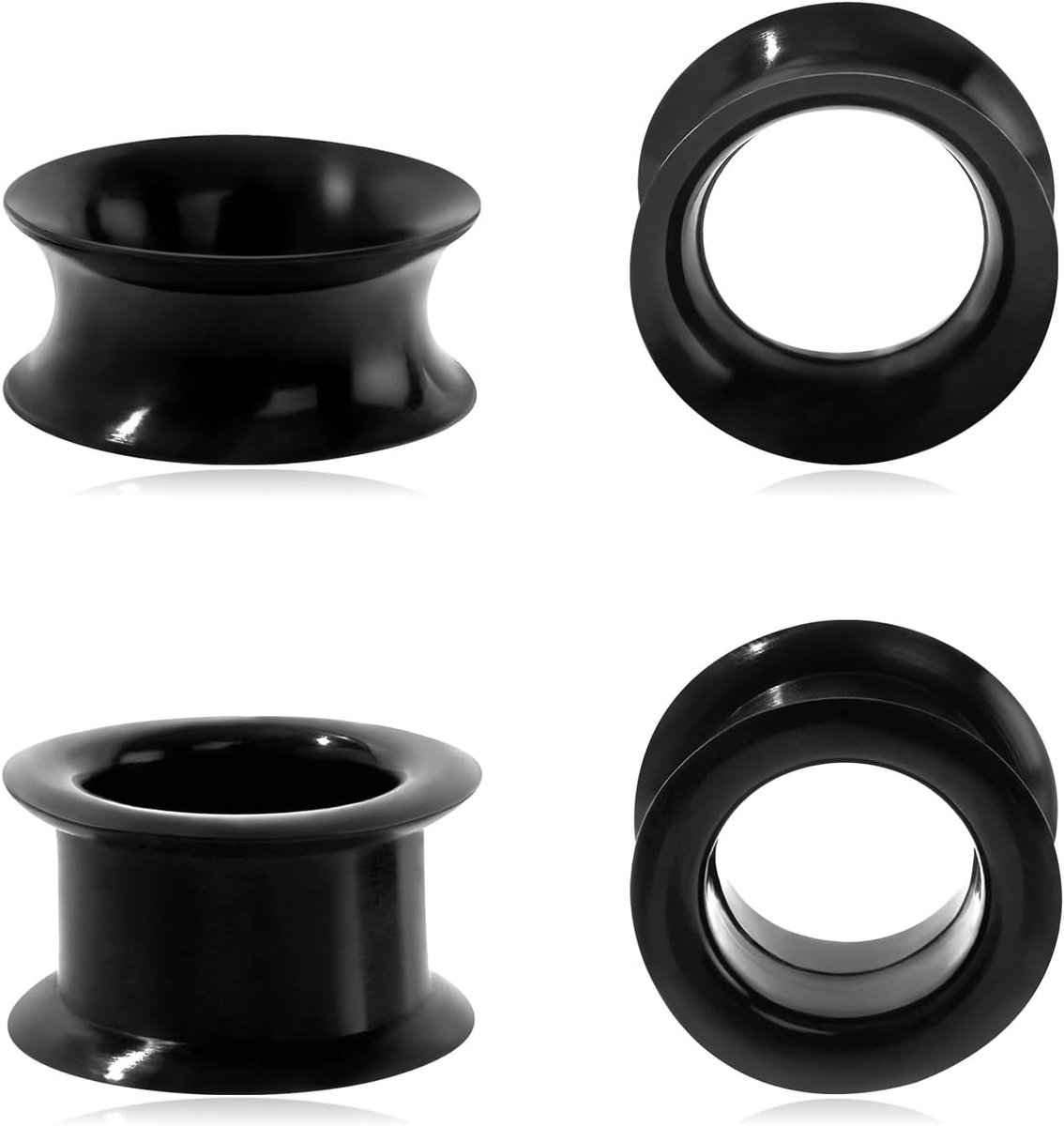 2 paar extra zachte siliconen flesh tunnel plug double flared 3-25mm