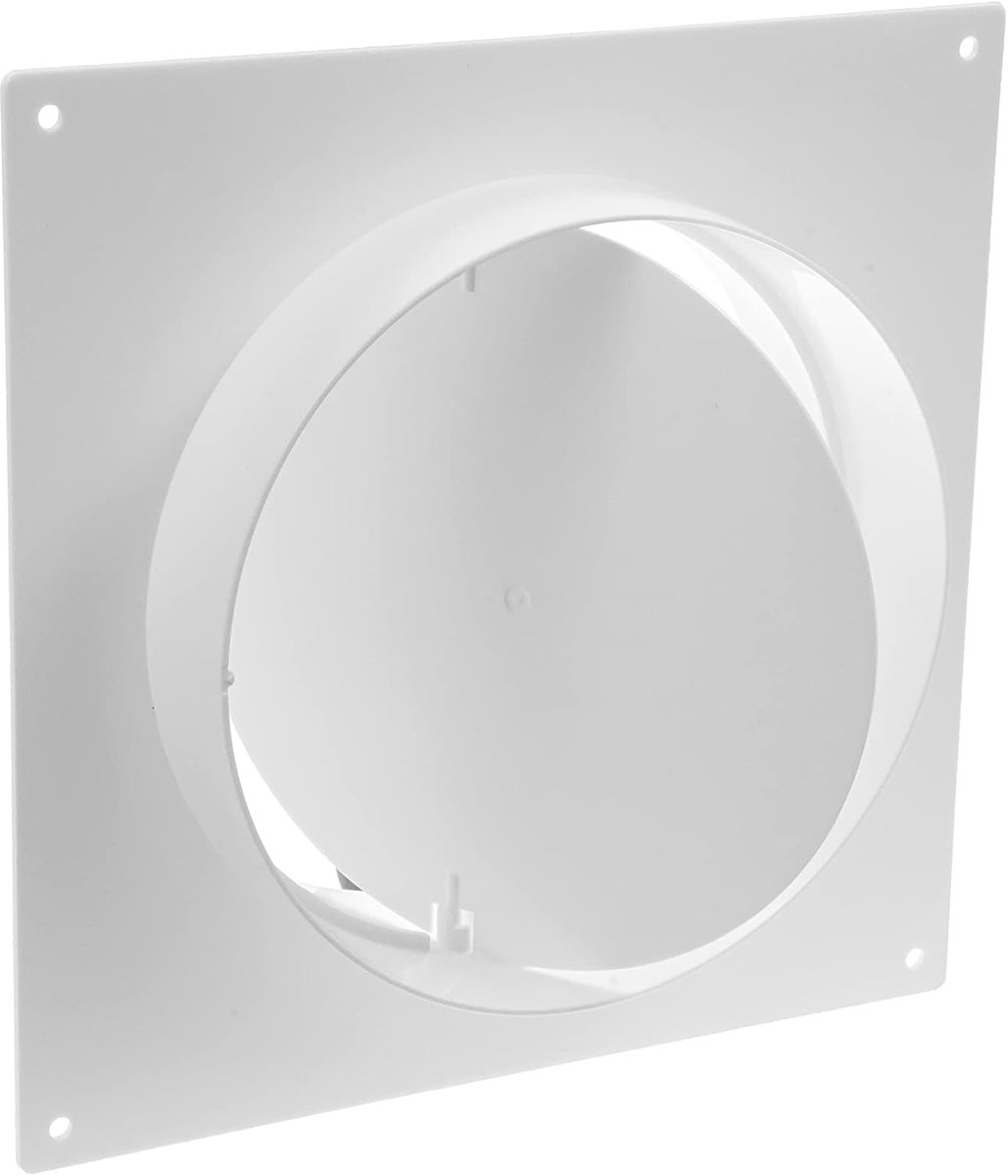 150 mm buisverbindingsflens, kunststof, rechte buisflens voor verwarming, koeling, ventilatiesysteem (15 cm met ventiel)