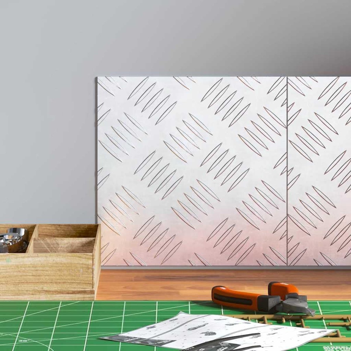 Checkerplate Trap Tred 2 Stuks 20x20 cm | Moderne grip, antislip ontwerp, geschikt voor binnen en buiten, eenvoudig schoon te maken