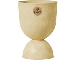 Vyveo - Bloempot Muse - 40x57 - Beige (Retro) - Bloempot voor binnen en buiten - Lichtgewicht - Breukbestendig - Vorstbestendig - UV-bestendig