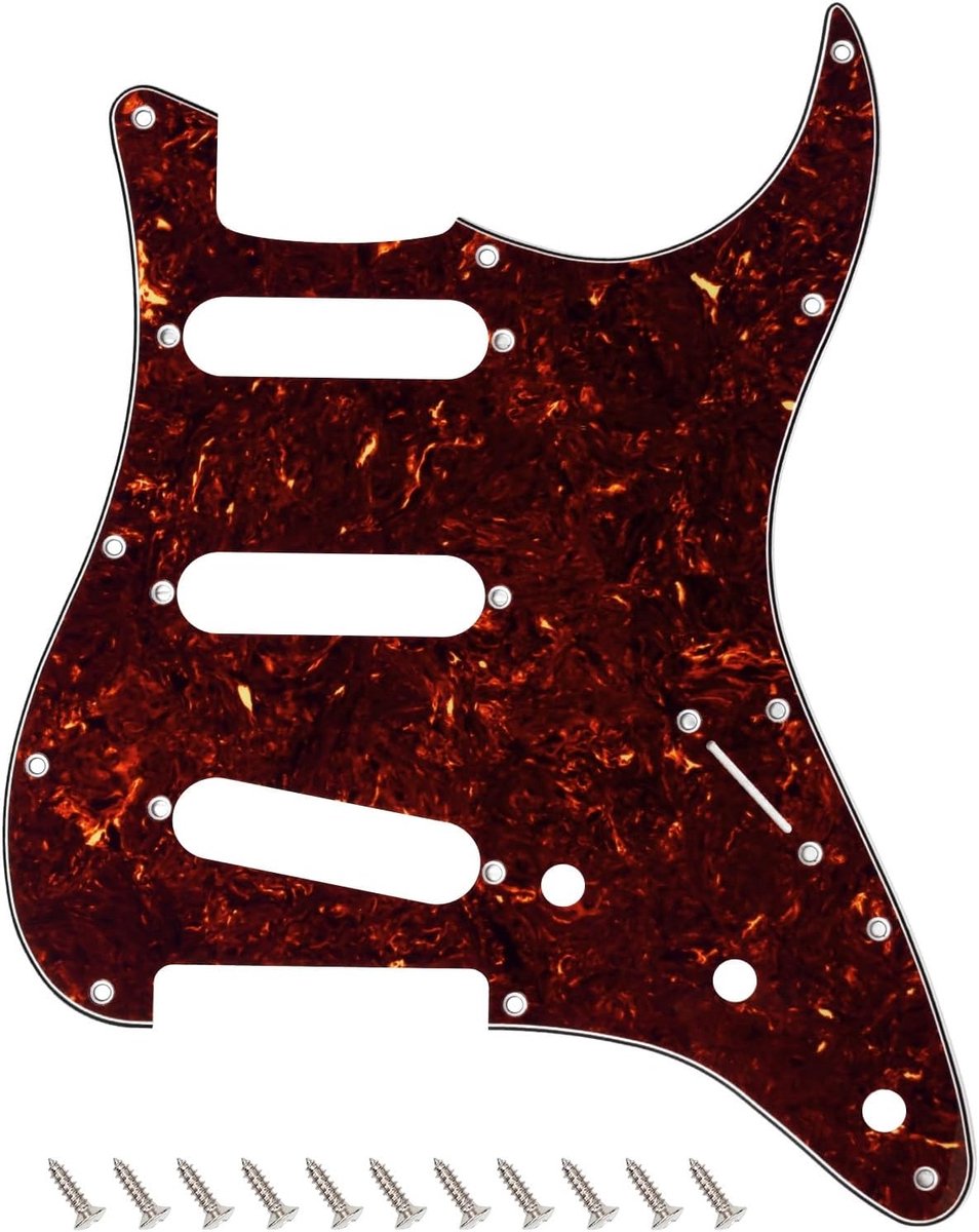 4 Ply Strat SSS slagplaat 11-gats elektrische gitaar slagplaat slagplaat voor USA/Mexicaanse moderne stijl standaard Stratocaster ST JT/HB-01 donkerbruin schildpad