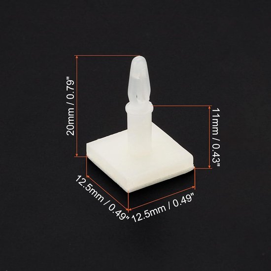 24 stuks zelfklevende PCB afstandhouders zelfklevende afstandhouders 0,43 inch steunhoogte zelfklevende geïsoleerde afstandhouders voor PCB PC board ondersteuning wit — afbeelding 2