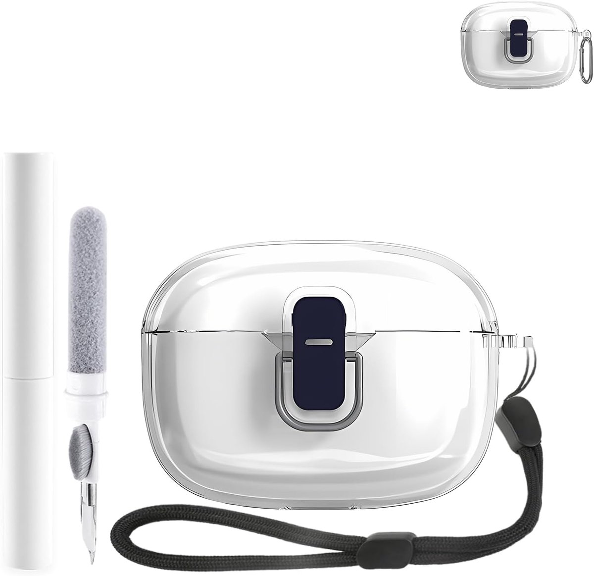 Beschermhoes voor JBL Vibe Beam/Wave200TWS oordopjes - Duurzaam en milieuvriendelijk Bluetooth-oortelefoonhoesje met nauwkeurige gaten en oplaadcompatibiliteit - transparant