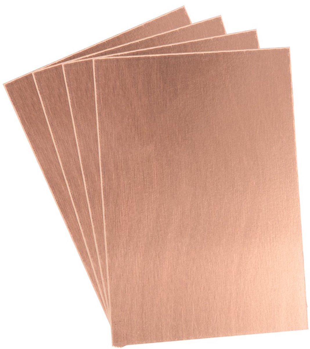 Sourcing map 4 stuks 7X10cm eenzijdig koper geplatteerd lamineren PCB schakelplaat bruin 7x10cm 4pcs