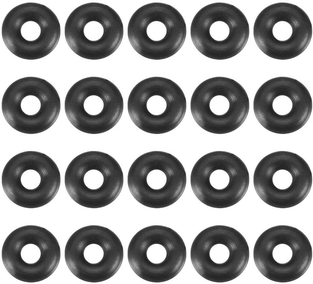 6 mm x 2 mm Flexibele Rubber Afdichting Olie Filter O Ringen Pakkingen 20 Stks