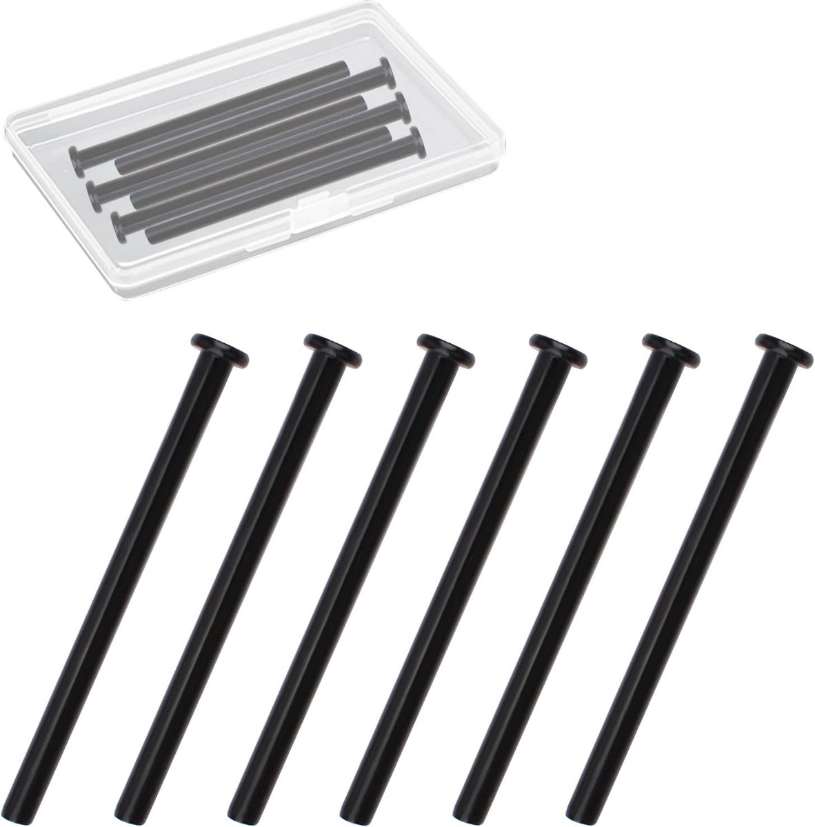 Deurscharnierpennen, 6 stuks duurzame moderne stijl deurscharnierpennen voor binnendeur beveiliging vervanging, zwart, 9 cm/3,54 inch