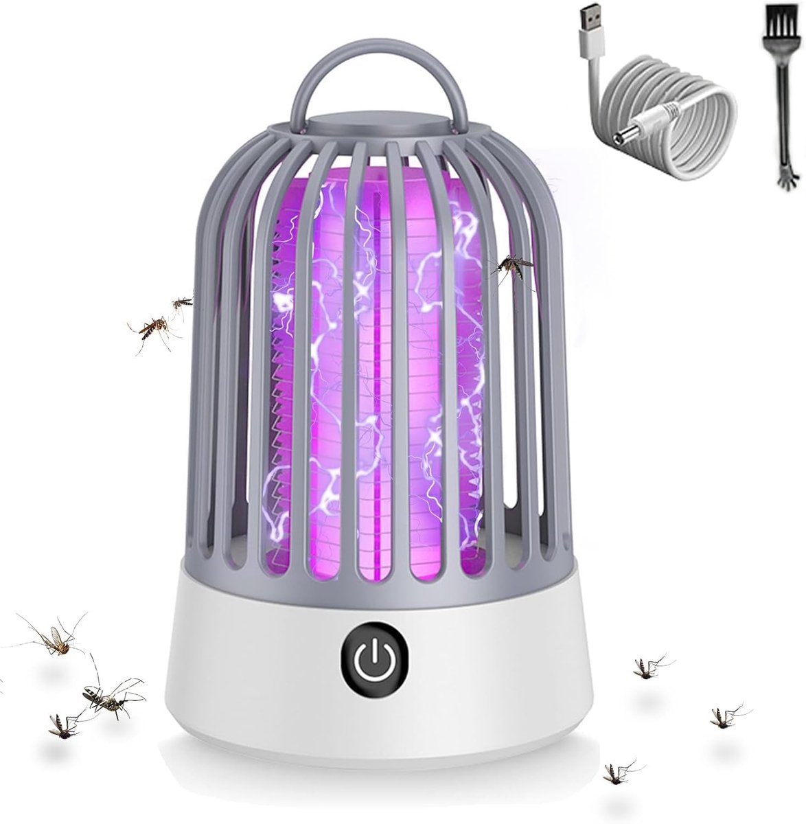 casalora [Anti-muggenlamp], elektrische muggenvanger, elektrische vliegenvanger, insectenlamp – draadloos en oplaadbaar, draagbaar, geschikt voor gebruik binnenshuis, buitenshuis en tijdens het kamperen.
